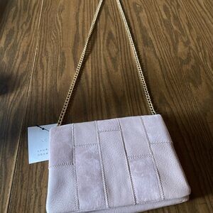 NWT Lauren Conrad shoulder/Crossbody purse. Blush, pink colored, snap and zip.